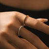 MODIAN D Color Stackable Moissanite Ring 925 Sterling Silver Beads Sparkling Trendy Rings For Women Party Vacation Jewelry