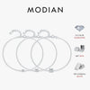 MODIAN D Color Moissanite Bracelet 925 Sterling Silver Classic Minimalist Daily Link Chain Bracelet For Women Fine Jewelry