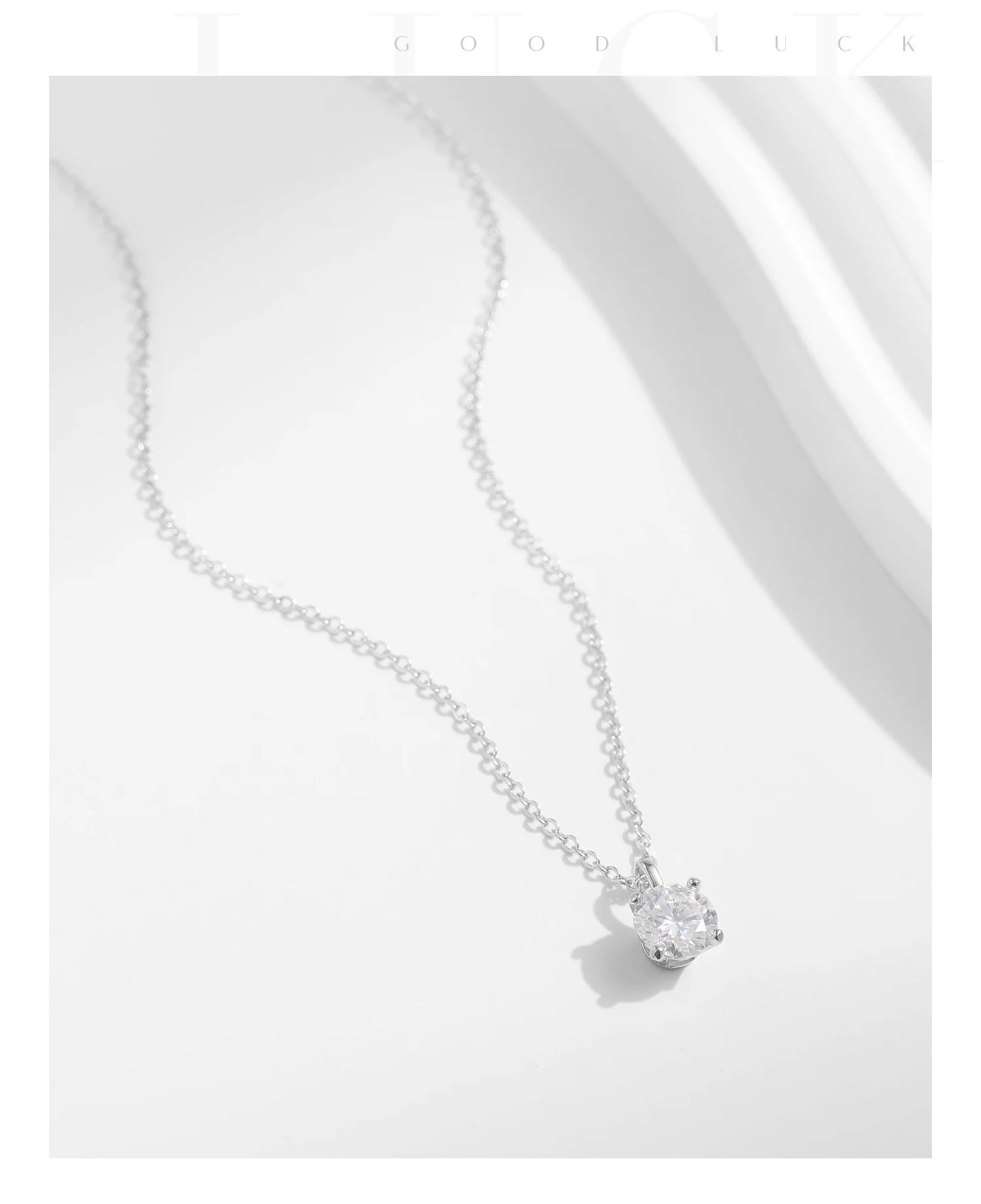 MODIAN Dazzling D Color Moissanite 925 Sterling Silver Round Pendant Necklace Stud Earrings For Women Wedding Fine Jewelry Set