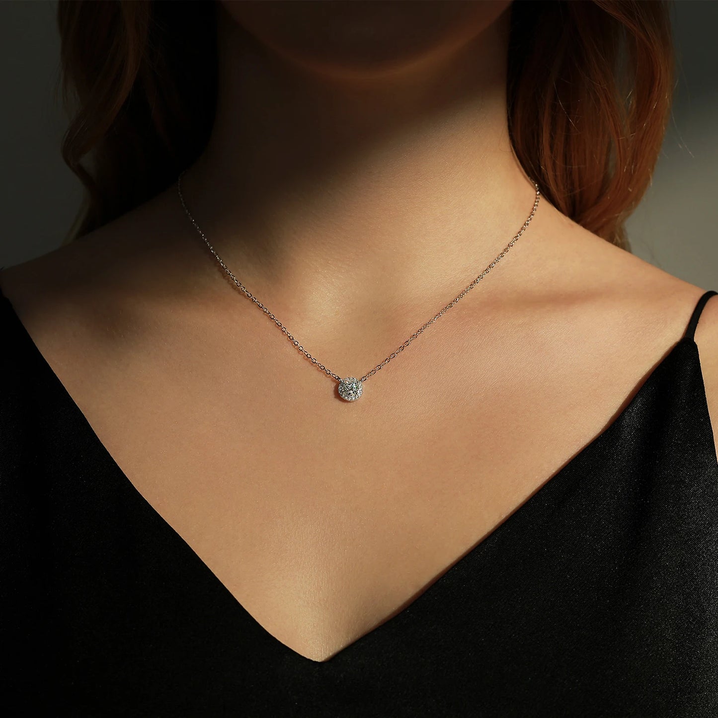 MODIAN Moissanite 925 Sterling Silver Fashion Luxury Round Necklace Stud Earrings Ring For Women Wedding Fine Jewelry Se