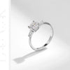 MODIAN 1.0CT Round Moissanite Ring D Color Lab Diamond Classic 925 Sterling Silver Wedding Engagement Band Jewelry For Women