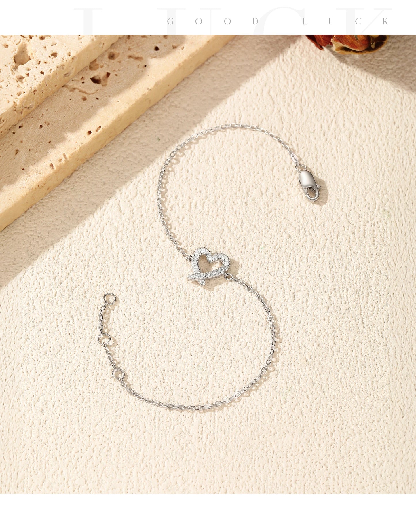 MODIAN D Color Moissanite 925 Sterling Silver Sweet Romantic Irregular Heart Link Chain Bracelet For Women Fine Jewelry