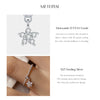 MODIAN D Color Flowers Moissanite Rings 925 Sterling Silver Beads Shiny Stars Swing Pendant Ring For Women Daisy Fine Jewelry