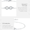 MODIAN D Color Moissanite Lab Created Diamond Bracelet 925 Sterling Silver Romantic Exquisite Infinity Love For Women Jewelry