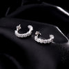 MODIAN D Color C Shape Moissanite Earrings 925 Sterling Silver Charming Dazzling Hoop Earrings For Women Wedding Fine Jewelry