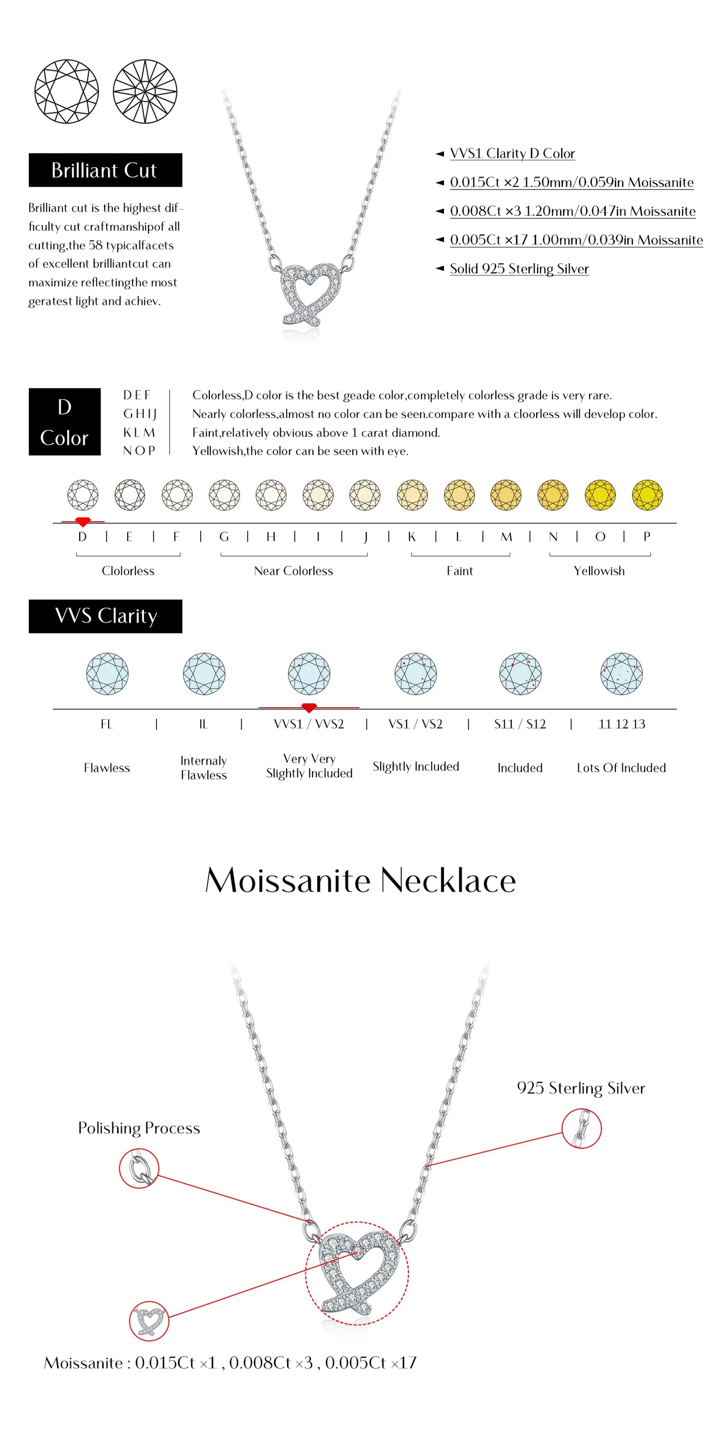 MODIAN Sparkle Moissanite Sets 925 Sterling Silver Sweet Irregular Heart Earrings Ring Bracelet Necklace For Women Jewelry Sets