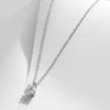 MODIAN 1CT Prong Setting Moissanite Necklace D color VVS1 Lab Diamond Pendant For Women 925 Sterling Silver Wedding Jewelry