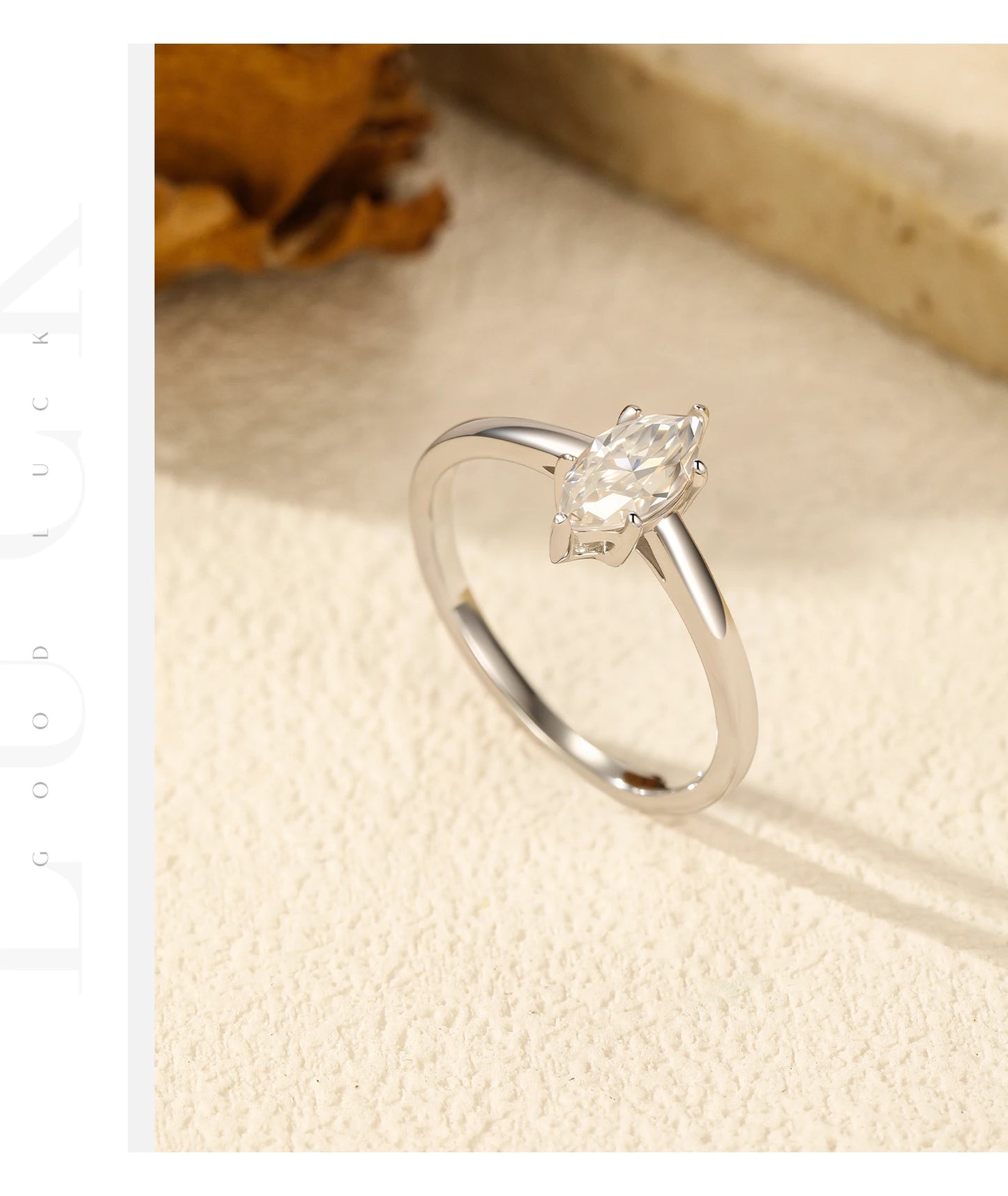 MODIAN D Color Marquise Cut Rhombic Moissanite 925 Sterling Silver Luxury  Band Rings For Women Wedding Fine Jewelry Gifts