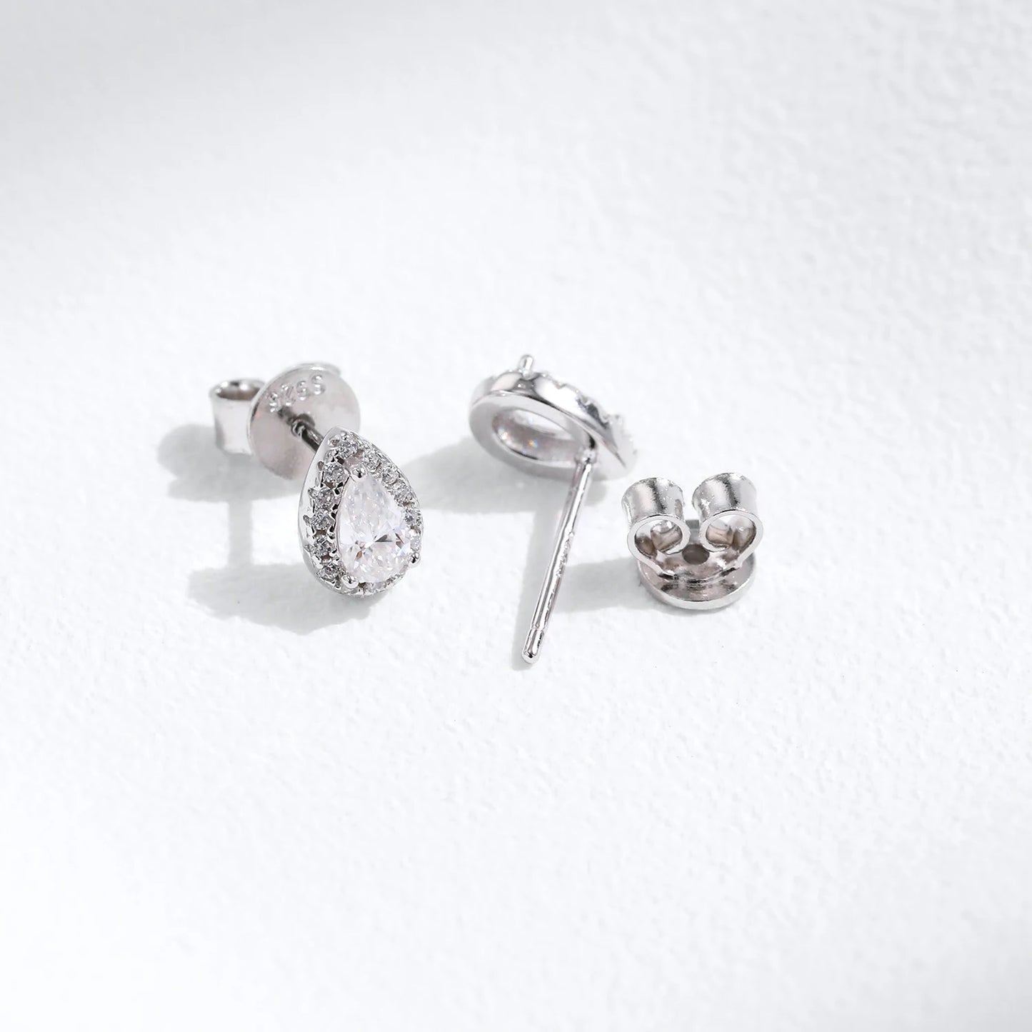 MODIAN D Color Pear Cut Moissanite Stud Earrings 925 Sterling Silver Water Drop Lab Created Diamond Wedding Jewelry For Women