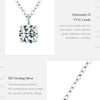 MODIAN 1CT Prong Setting Moissanite Necklace D color VVS1 Lab Diamond Pendant For Women 925 Sterling Silver Wedding Jewelry
