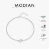 MODIAN D Color Pave Setting Moissanite Bracelets 925 Sterling Silver Romantic Heart Gourmette Bracelet For Women Jewelry Gifts
