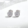 MODIAN D Color Moissanite Stud Earrings Brilliant Square Cut Lab Created Diamond 925 Silver Earrings For Women Wedding Jewelry