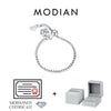 MODIAN D Color Moissanite Rings 925 Sterling Silver Adjustable Beads Boxes Exquisite Chain Rings For Women Fine Jewelry Gift