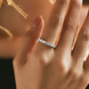 MODIAN Moissanite Wedding Band 925 Sterling Silver Ring Platinum Plated Lab Diamond Stackable Crown Jewelry For Women Gifts