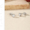 MODIAN 3 Sizes Heart Moissanite Ear Studs 925 Sterling Silver Dazzling Stackable Fashion Stud Earrings For Women Fine Jewelry