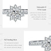 MODIAN D Color Moissanite Luxury Halo Rings 925 Sterling Silver Sparkling Wedding Engagement Rings For Women Fine Jewelry