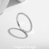 MODIAN Simple Eternity Moissanite Ring 925 Sterling Silver Sparkling Simple Thin Wedding Band Rings For Women Fine Jewelry