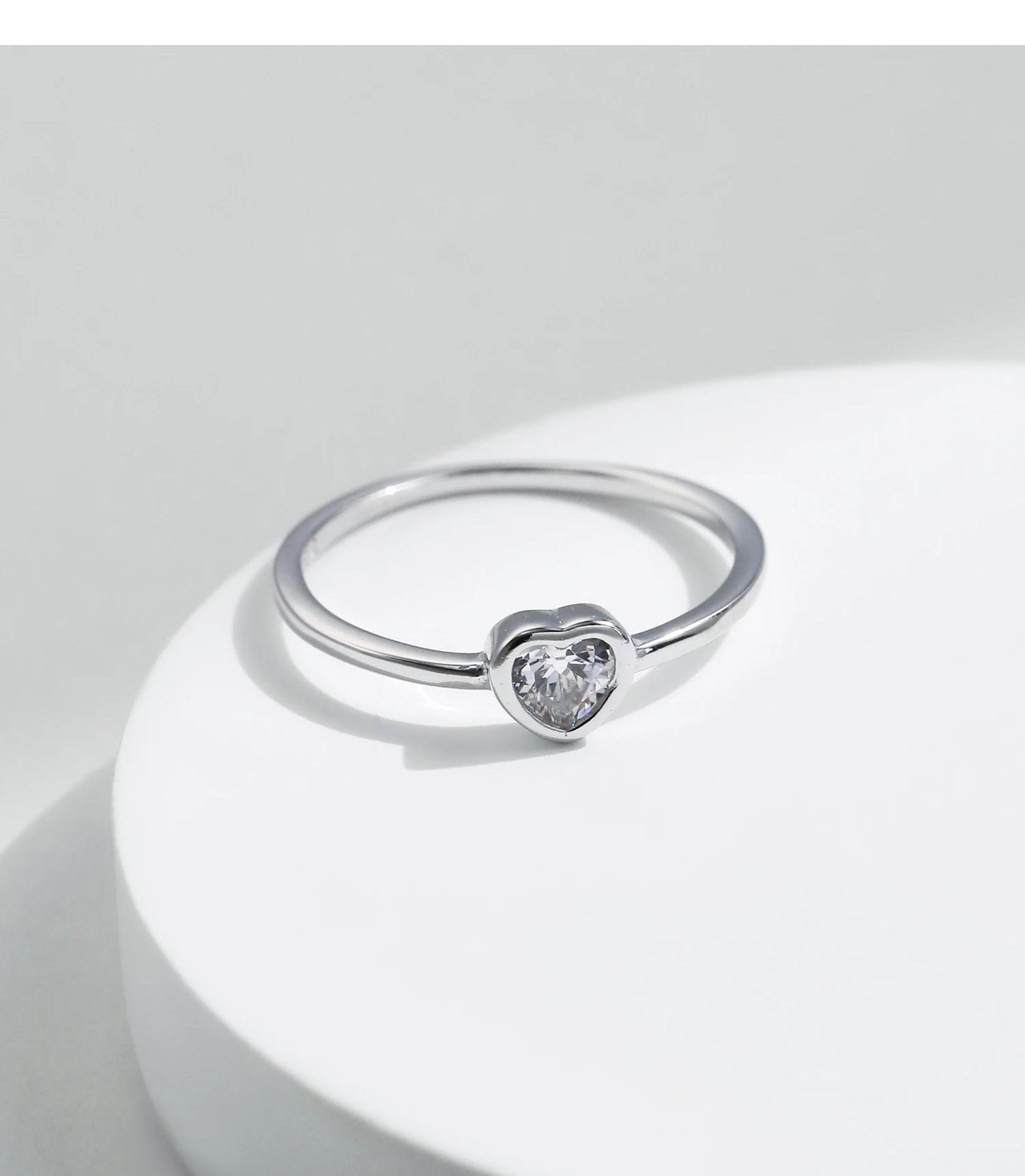 MODIAN Heart shape Cut Moissanite Solitaire Wedding Ring For Women 925 Sterling Silver D Color Wedding Band Fine Jewelry