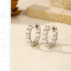 MODIAN D Color Round Moissanite Ear Buckle 925 Sterling Silver Classic Simple Hoop Earrings For Women Party Fine Jewelry Gifts
