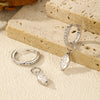MODIAN 0.5Ct D Color Rhombic Moissanite Ear Buckles 925 Sterling Silver Luxury Shiny Hoop Earrings for Women Wedding Jewelry
