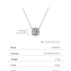 MODIAN 1 Carat Square Cushion Cut Halo Moissanite Pendant Necklace For Women 925 Sterling Silver Dazzling Wedding Bridal Jewelry