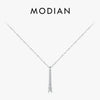MODIAN Minimalist D Color Moissanite Necklace Prong Setting Lab Diamond For Women 925 Sterling Silver Pendant Necklace Jewelry