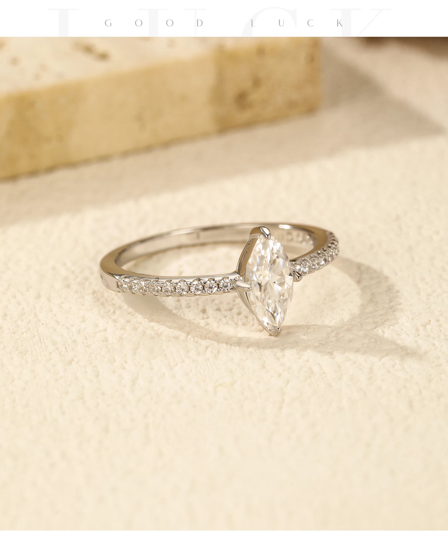 MODIAN 0.5Ct Rhombus Moissanite Ring 925 Sterling Silver Sparkling Lab Created Diamond Wedding Rings For Women Bridal Jewelry