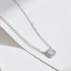 MODIAN 1 Carat Square Cushion Cut Halo Moissanite Pendant Necklace For Women 925 Sterling Silver Dazzling Wedding Bridal Jewelry