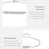 MODIAN D Color Moissanite 925 Sterling Silver Simple Bracelet Round Lab Diamond Chain Link Jewelry For Women Luxury Wedding Gift