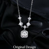 MODIAN 1CT D Color Moissanite Necklace 925 Sterling Silver Luxury Halo Charm Pendant Necklace For Women Bridal Wedding Jewelry