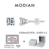 Modian Moissanite 1CT 2CT D Color VVS1 EX Luxury Stud Earrings 925 Sterling Silver Sparkling Earrings For Women Wedding Jewelry