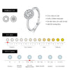 MODIAN 0.5CT D Color VVS1 Round Moissanite Ring 925 Sterling Silver Rings Exquisite Wedding Jewelry For Women Anniversary Gift