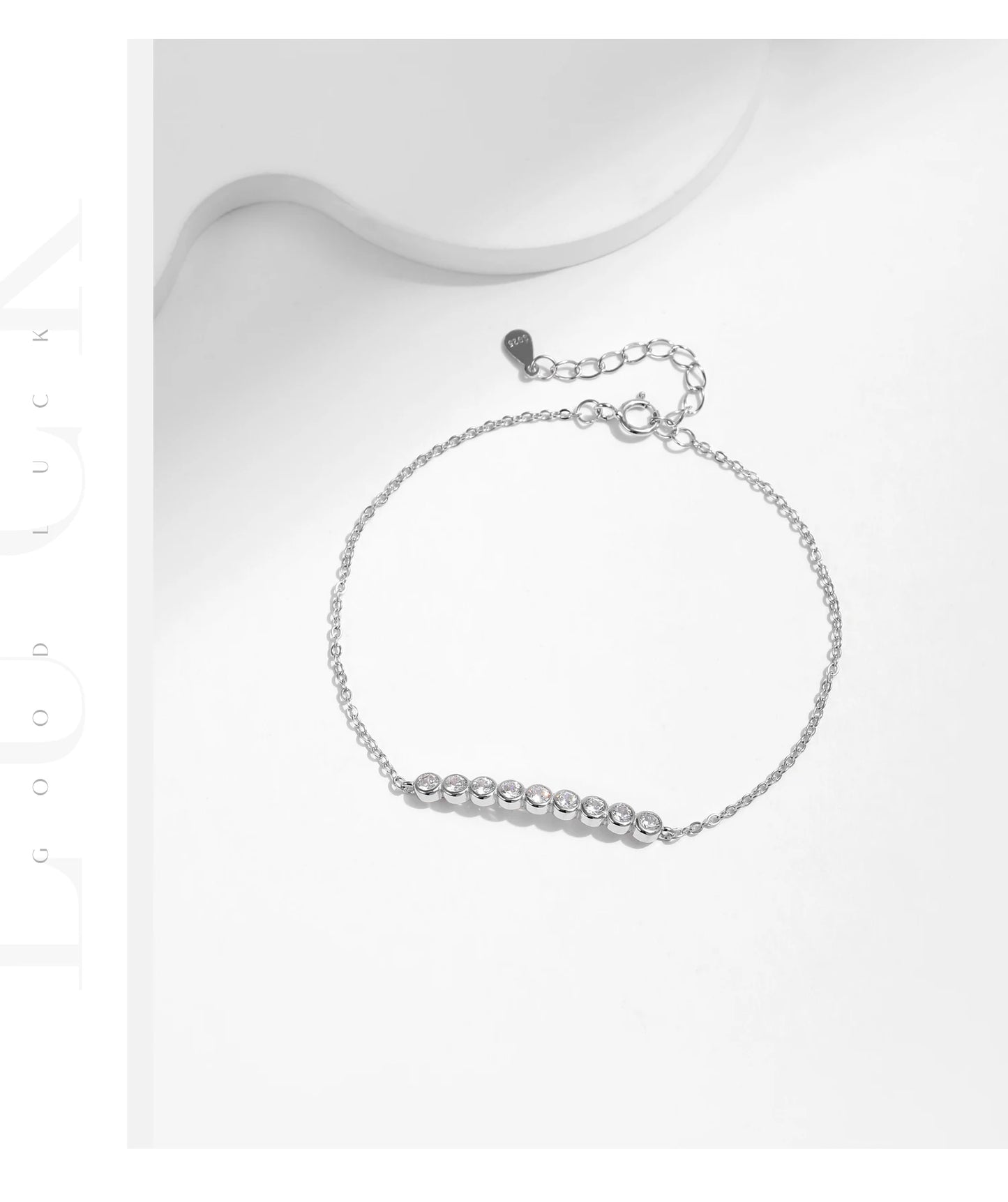 MODIAN D Color Moissanite Link Chain Pendant Necklace 925 Sterling Silver Trendy A Row Round Bracelet For Women Fine Jewelry Set