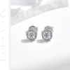 MODIAN D Color Moissanite Stud Earrings Brilliant Square Cut Lab Created Diamond 925 Silver Earrings For Women Wedding Jewelry