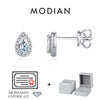 MODIAN D Color Heart Pear Square Moissanite Stud Earrings 925 Sterling Silver Lab Diamond Earrings For Women Wedding Jewelry