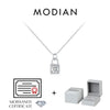 MODIAN 0.5 Carat D Color Moissanite Lock Pendant Necklace For Women 925 Sterling Silver Party Stackable Fine Jewelry With Boxes