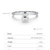 MODIAN Emerald Cut D Color Square Moissanite 925 Sterling Silver Classic Finger Rings For Women Wedding Statement Jewelry
