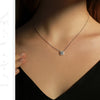 MODIAN 1 Carat Square Cushion Cut Halo Moissanite Pendant Necklace For Women 925 Sterling Silver Dazzling Wedding Bridal Jewelry
