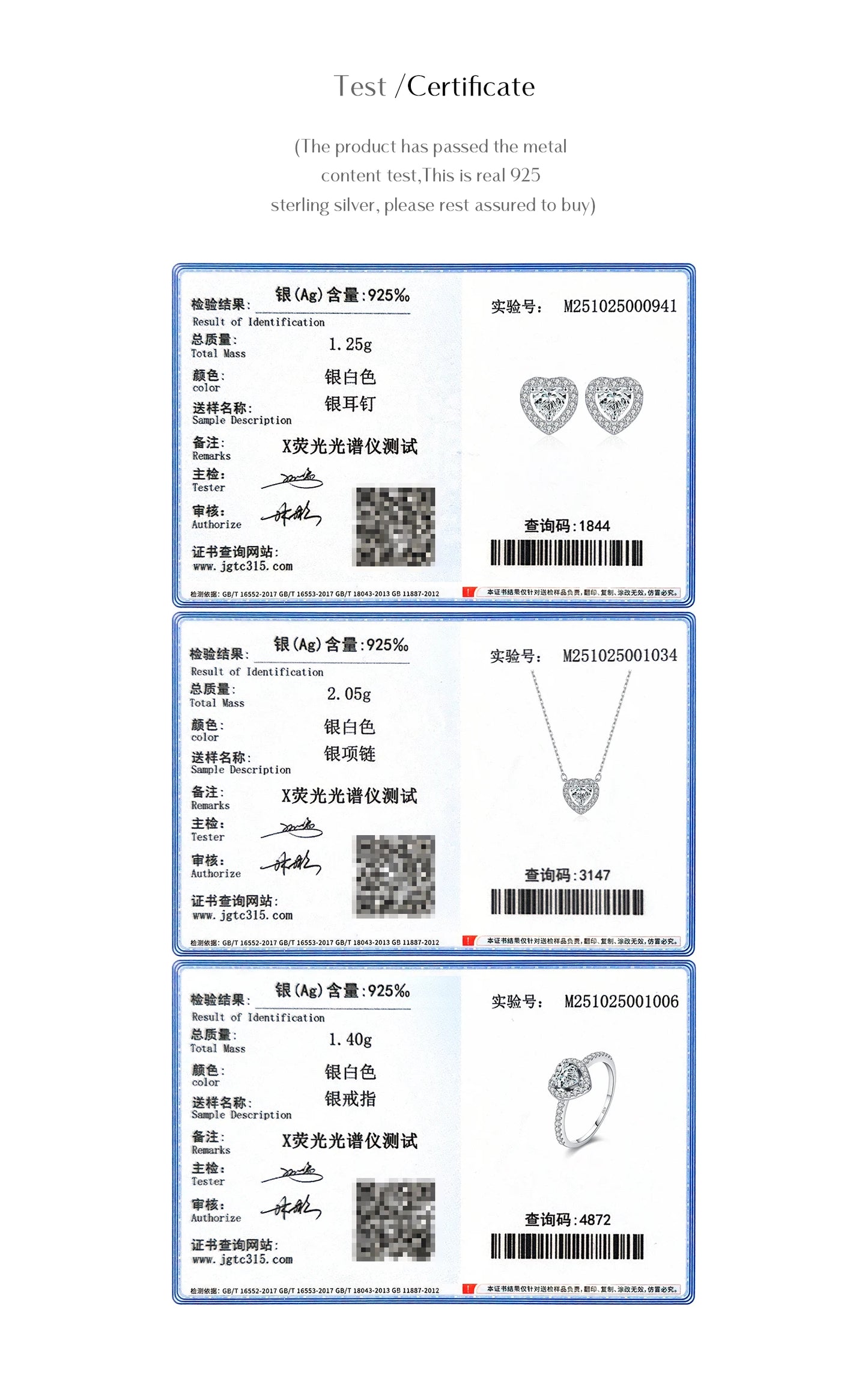 MODIAN Heart Moissanite Wedding Set 925 Sterling Silver Luxury Halo Earring Sparkle Rings Necklace For Women Bridal Jewelry