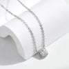 MODIAN 1 Carat Square Cushion Cut Halo Moissanite Pendant Necklace For Women 925 Sterling Silver Dazzling Wedding Bridal Jewelry