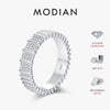 MODIAN Exquisite D Color Moissanite Ring 925 Sterling Silver Fashion Stackable Eternity Band Rings For Women Fine Jewelry