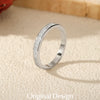 MODIAN Dazzling D Color Rectangle Moissanite Stackable Rings 925 Sterling Silver Eternity Band Rings For Women Fine Jewelry