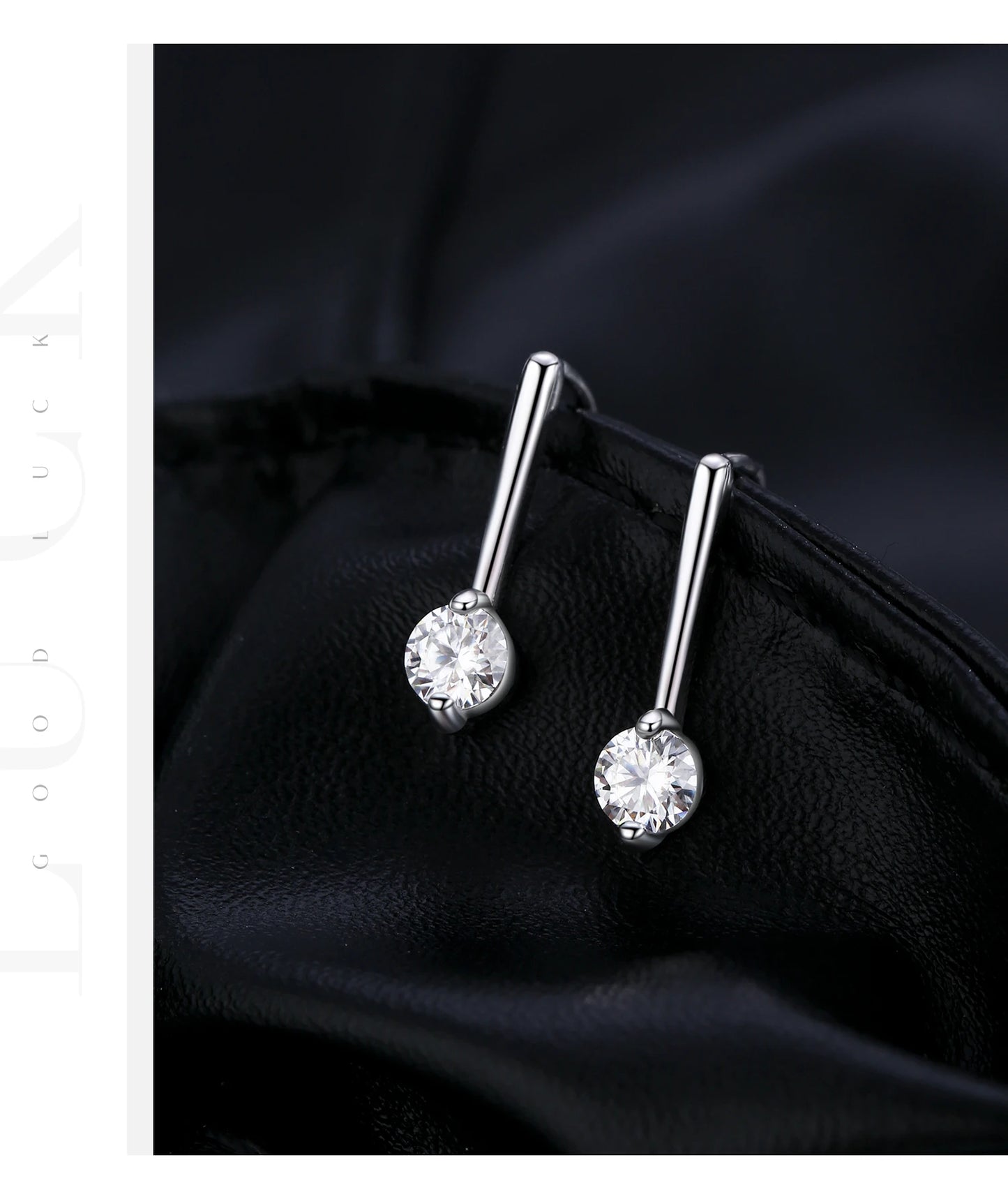MODIAN Sparkling D Color Moissanite Drop Earrings 925 Sterling Silver Classic Geometric Dangle Earrings For Women Fine Jewelry