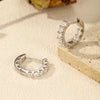 MODIAN D Color Round Moissanite Ear Buckle 925 Sterling Silver Classic Simple Hoop Earrings For Women Party Fine Jewelry Gifts