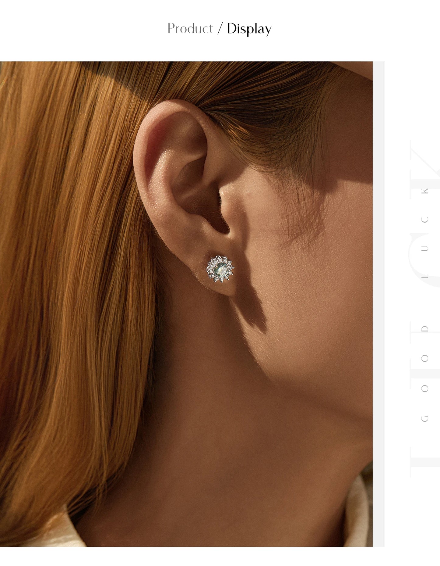 MODIAN 1CT Green Moissanite Classic Halo Earrings 925 Sterling Silver Sparkling Sun Stud Earrings For Women Party Fine Jewelry