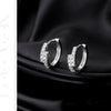 MODIAN D Color Moissanite Simple Earrings 925 Sterling Silver Exquisite Double Row Hoop Earrings For Women Fine Jewelry Gifts