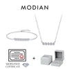 MODIAN D Color Moissanite Link Chain Pendant Necklace 925 Sterling Silver Trendy A Row Round Bracelet For Women Fine Jewelry Set