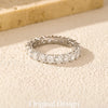 MODIAN Dazzling D Color Moissanite Eternity Band Rings 925 Sterling Silver Luxury Stackable Fashion Ring For Women Fine Jewelry