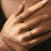 MODIAN Four Leaf Clover D Color Moissanite Ring 925 Sterling Silver Stackable Beads Trendy Finger Ring For Women Fine Jewelry