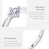 MODIAN D Color VVS1 Square Moissanite Ring 925 Sterling Silver Dazzling Wedding Band Rings For Women Fine Jewelry Gifts